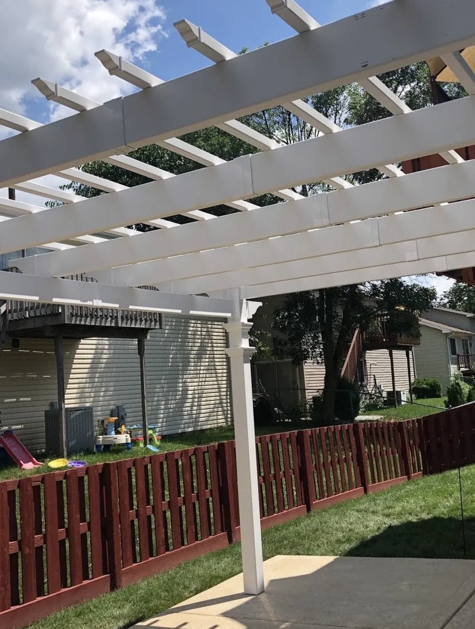 Finished Royal Renovations outdoor pergola and woodwork improvement