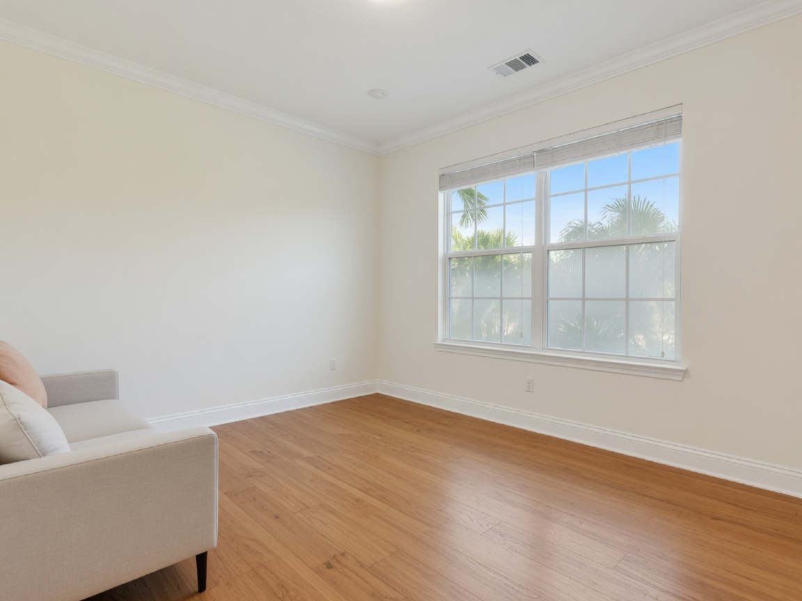 Illustrative living room after a clean professional interior repaint