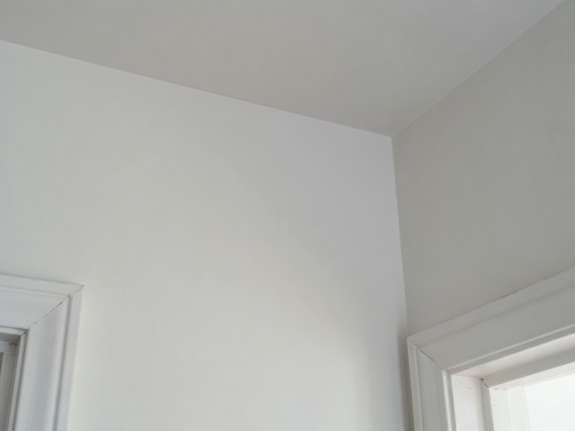 Same wall after crack and seam repair fully blended