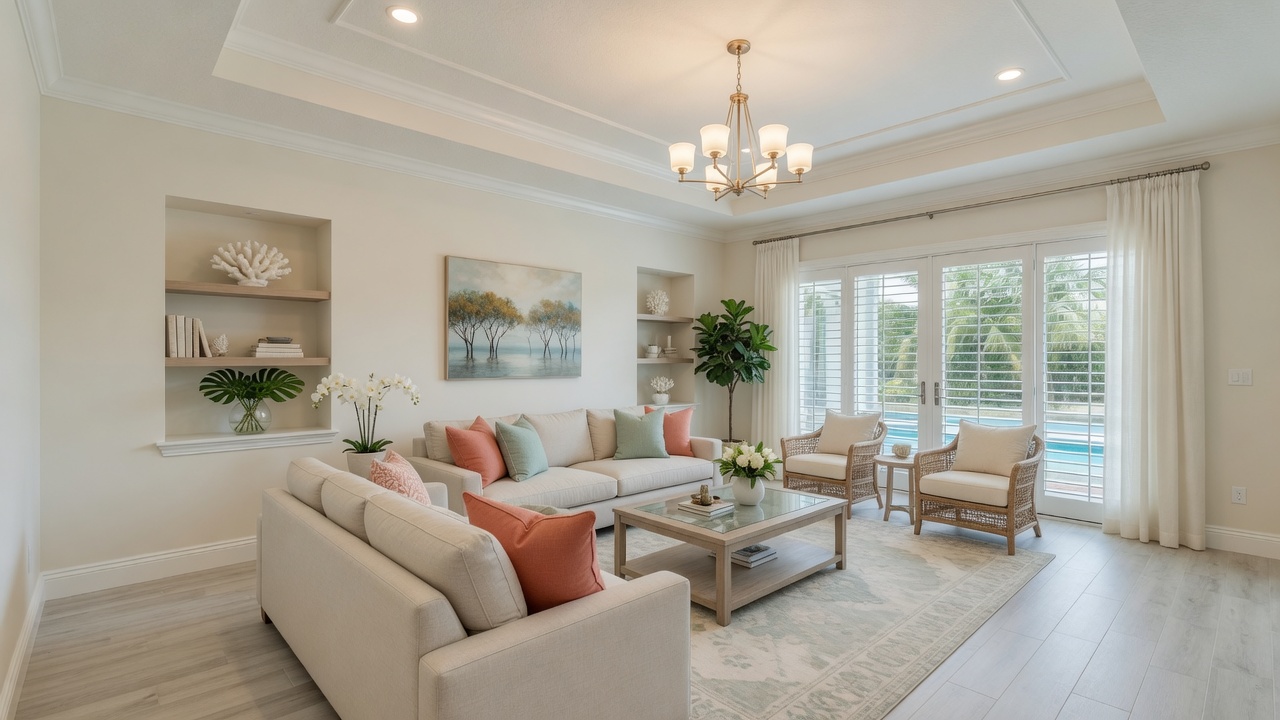 Finished Southwest Florida interior after residential drywall repair