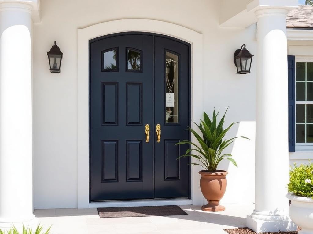 Repainted front entry door