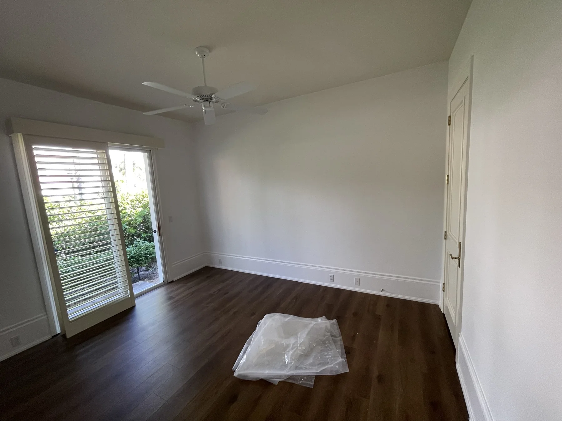 Interior door and trim after painting