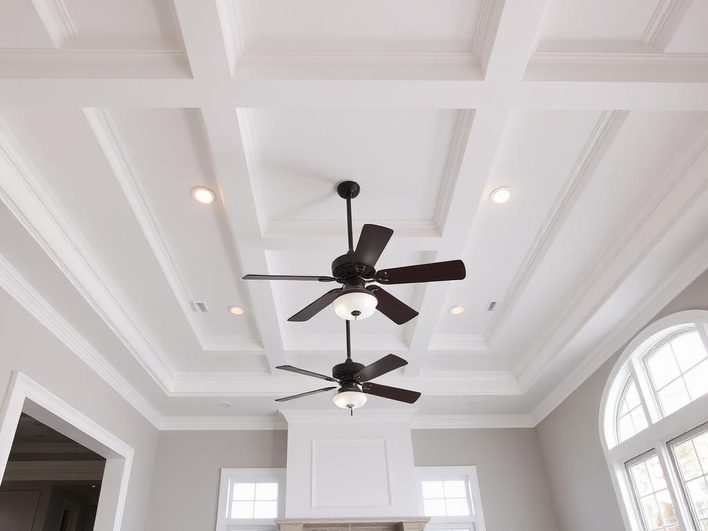 Freshly painted tray ceiling